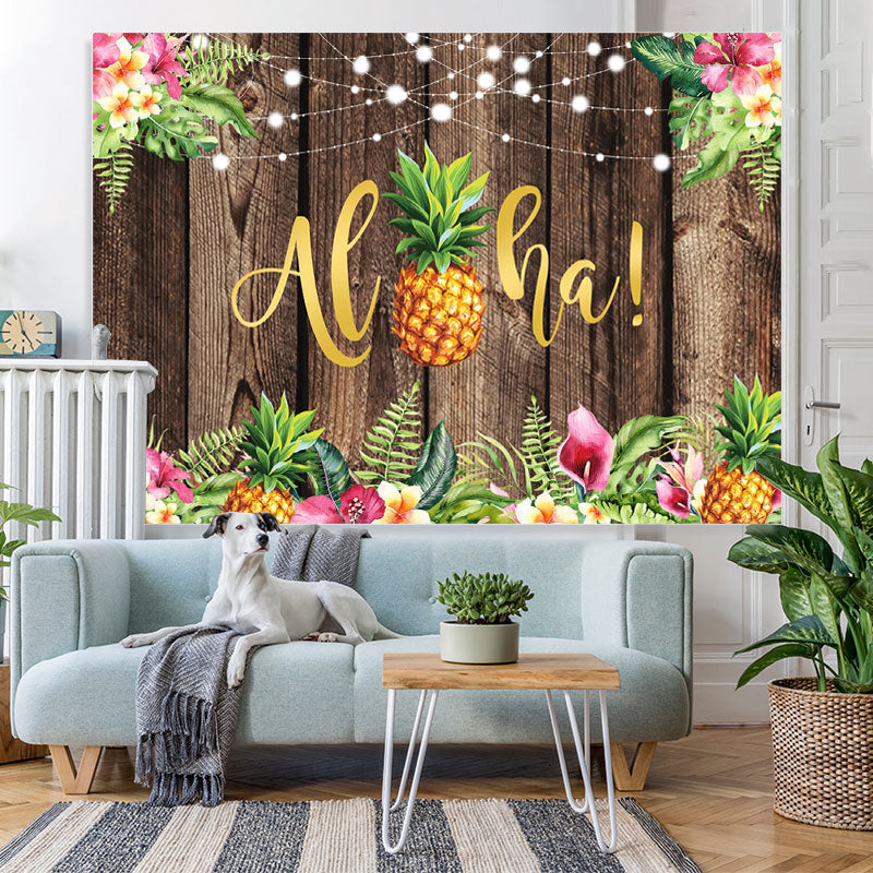 Lofaris Wooden Tropical Hawaiian summer Photoshoot backdrop