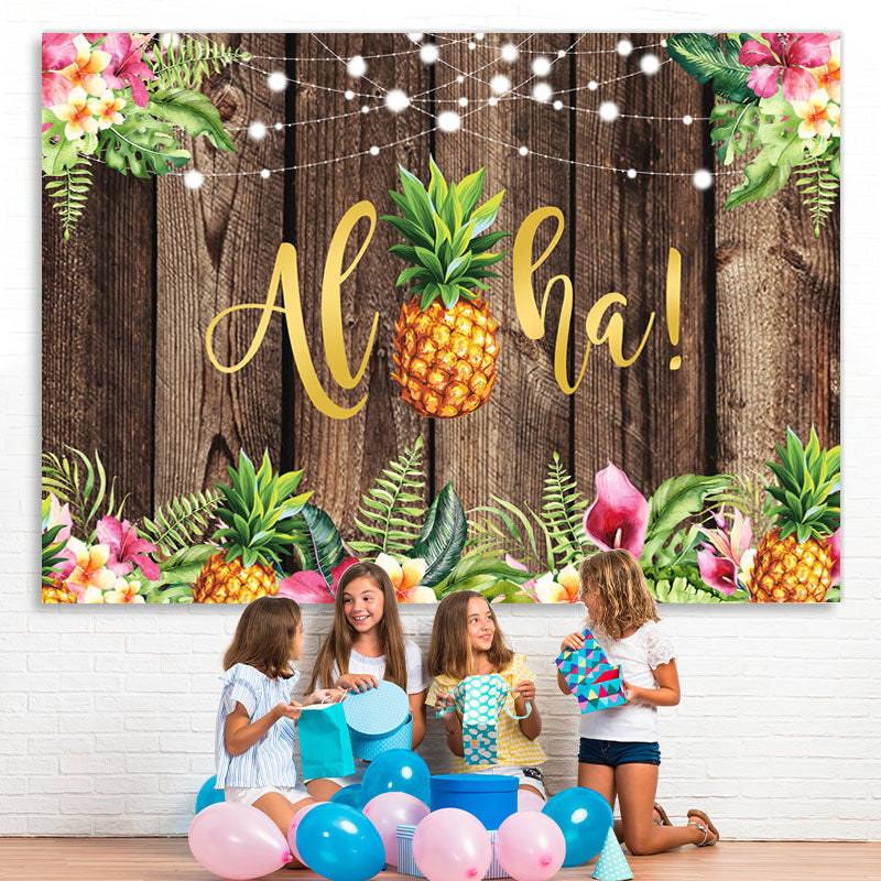 Lofaris Wooden Tropical Hawaiian summer Photoshoot backdrop