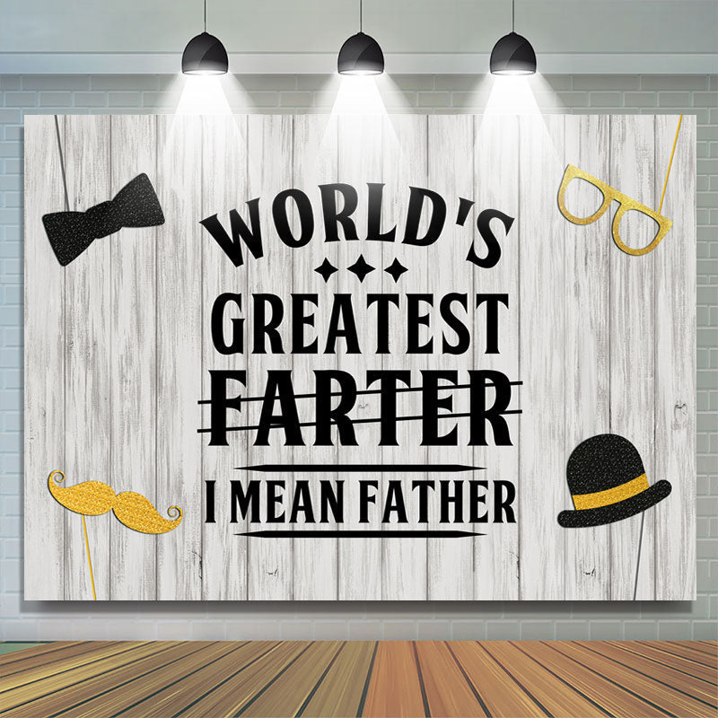 Lofaris World Greatest Father Stripe Happy Fathers Day Backdrop