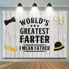 Lofaris World Greatest Father Stripe Happy Fathers Day Backdrop