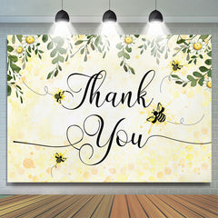 Lofaris Yellow Bee And Flowers Thank You Mothers Day Backdrop