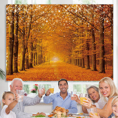 Lofaris Yellow Defoliation and Snowing Avenue Autumn Backdrop