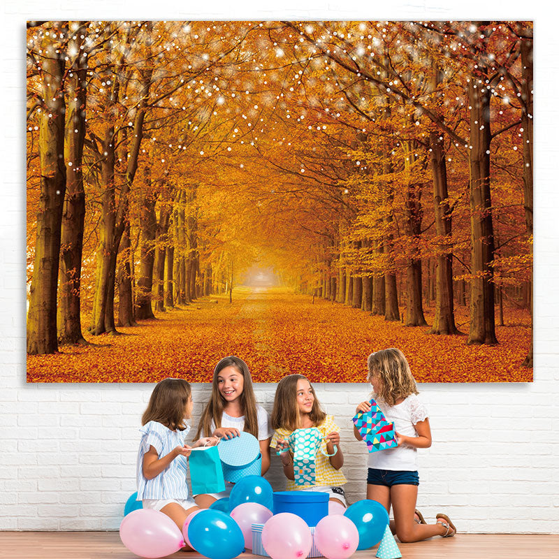 Lofaris Yellow Defoliation and Snowing Avenue Autumn Backdrop