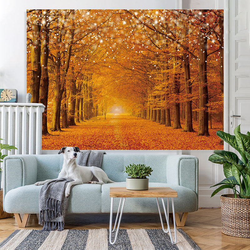 Lofaris Yellow Defoliation and Snowing Avenue Autumn Backdrop