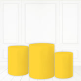 Lofaris Yellow Pedestal Cover Printed Fabric Cake Table