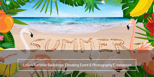 lofaris summer backdrop for event and photobooth