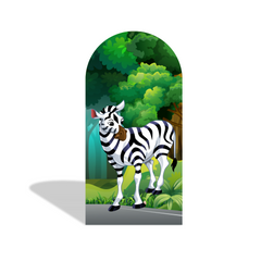 Wild One Cartoon Disney Mickey Minnie Safari Happy Birthday Party Arch Backdrop Wall Cloth Cover