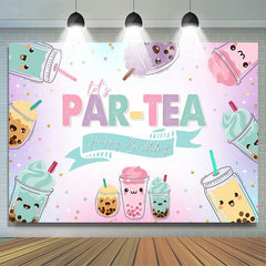 Pearl Milk Tea Lets Partea Happy Birthday Backdrop