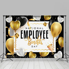 Lofaris Gold Balloon National Employee Benefits Day Backdrop