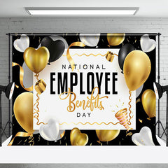 Lofaris Gold Balloon National Employee Benefits Day Backdrop