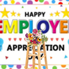 Lofaris Colorful Dot Happy Employee Appreciation Day Backdrop