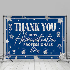 Lofaris Blue Silver Administrative Professionals Backdrop