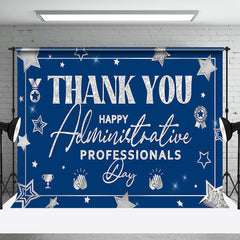 Lofaris Blue Silver Administrative Professionals Backdrop