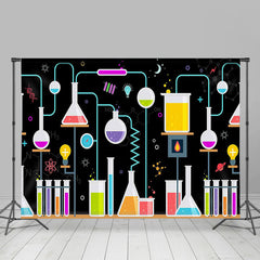 Lofaris Colorful Chemical Reagents Happy Lab Week Backdrop