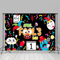 Lofaris Funny Colored Crown Happy April Fools Day Backdrop