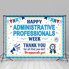 Lofaris Blue Stripe Administrative Professionals Backdrop