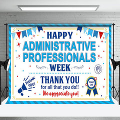 Lofaris Blue Stripe Administrative Professionals Backdrop