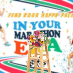 Lofaris Fine Your Happy Pace In Your Marathon Era Backdrop