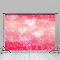 Lofaris Pink Romantic Heart Love You Valentines Day Backdrop