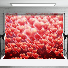 Lofaris Pink Dense Hearts Romantic Valentines Day Backdrop