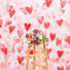 Lofaris Dense Red Hearts Romantic Valentines Day Backdrop