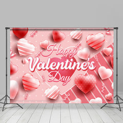 Lofaris Pink Romantic Love Hearts Valentines Day Backdrop