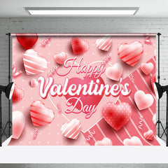 Lofaris Pink Romantic Love Hearts Valentines Day Backdrop