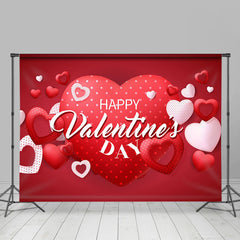 Lofaris Red Hearts Romantic Happy Valentines Day Backdrop