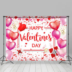 Lofaris Red Pink White Romantic Happy Valentines Day Backdrop