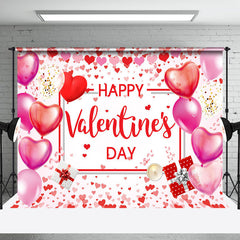 Lofaris Red Pink White Romantic Happy Valentines Day Backdrop