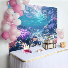 Lofaris Vibrant Coral Reef Underwater Photography Backdrop, Beautiful Ocean Scene Background for Studio Photoshoot