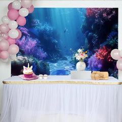 Lofaris Vibrant Underwater Coral Reef Photography Backdrop, Beautiful Ocean Theme Background for Studio Photoshoot