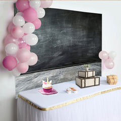 Lofaris Dark Distressed Chalkboard Photography Backdrop with Concrete Floor, Versatile Studio Background for Professional Portrait
