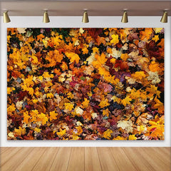 Lofaris Vibrant Autumn Leaves Photography Backdrop, Natural Seasonal Background for Studio Portrait and Photoshoot