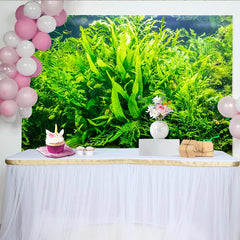 Lofaris Vibrant Green Underwater Plant Photography Backdrop with Lush Aquatic Foliage, Natural Studio Background for Nature Photoshoot
