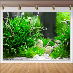 Lofaris Vibrant Green Natural Scenery Photography Backdrop with Lush Plants, Organic Forest Background for Studio Portrait