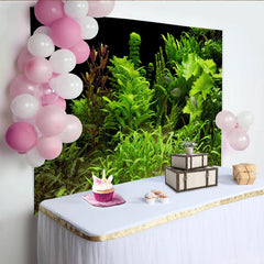 Lofaris Lush Green Aquatic Plant Photography Backdrop with Small Fish, Vibrant Nature Background for Studio Photoshoot