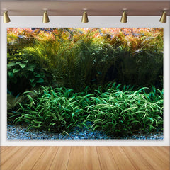 Lofaris Lush Green Aquatic Plant Photography Backdrop, Natural Underwater Studio Background for Professional Photoshoot