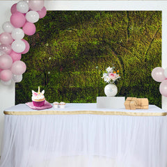 Lofaris Green Moss Textured Photography Backdrop for Nature Photoshoot, Earthy Natural Wall Background for Studio Portrait and Product Pics