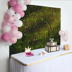 Lofaris Green Moss Textured Photography Backdrop for Nature Photoshoot, Earthy Natural Wall Background for Studio Portrait and Product Pics