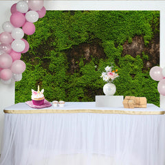 Lofaris Vibrant Green Moss Texture Photography Backdrop, Natural Organic Background for Studio Portrait and Photoshoot
