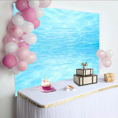 Lofaris Light Blue Abstract Water Photography Backdrop with Rippling Surface, Serene Studio Background for Underwater Photoshoot