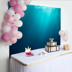 Lofaris Deep Blue Underwater Photography Backdrop with Sunlight Rays, Serene Ocean Background for Studio Photoshoot