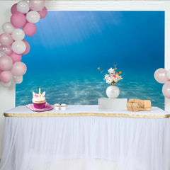 Lofaris Blue Ocean Underwater Photography Backdrop with Sandy Seabed, Clear Water Background for Studio Photoshoot and Aquatic Theme