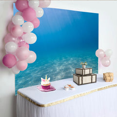 Lofaris Blue Ocean Underwater Photography Backdrop with Sandy Seabed, Clear Water Background for Studio Photoshoot and Aquatic Theme