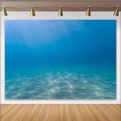 Lofaris Blue Ocean Underwater Photography Backdrop with Sandy Seabed, Clear Water Background for Studio Photoshoot and Aquatic Theme