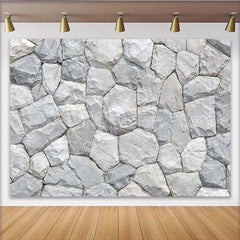 Lofaris Rustic Gray Stone Wall Photography Backdrop, Natural Textured Background for Studio Portrait and Event Decor