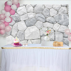 Lofaris Realistic Grey and White Stone Photography Backdrop with Natural Texture, Versatile Studio Background for Professional Portrait