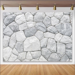 Lofaris Realistic Grey and White Stone Photography Backdrop with Natural Texture, Versatile Studio Background for Professional Portrait