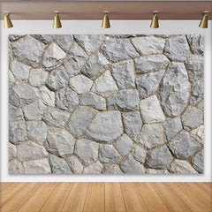 Lofaris Rustic Gray Stone Wall Photography Backdrop with Natural Texture, Versatile Studio Background for Portraits and Product Shoots